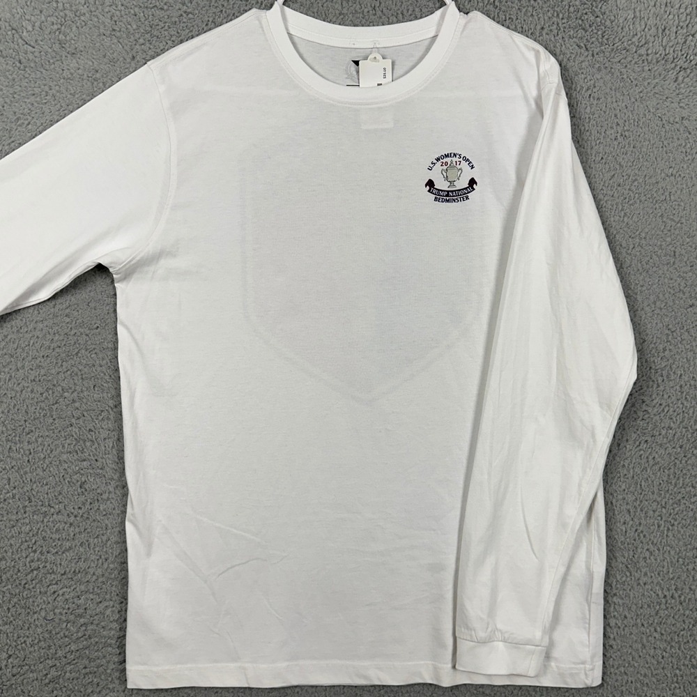 Ahead Sweatshirt Crew Womens Medium White Trump National Bedmister Pullover NEW